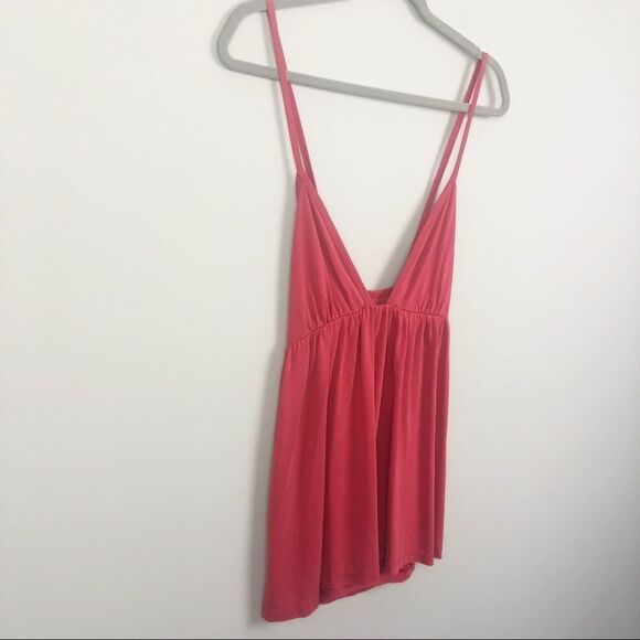 FREE PEOPLE | Deep Plunge V-Neck Red Cross Back Tank Top Women’s Size Large - Picture 2 of 7
